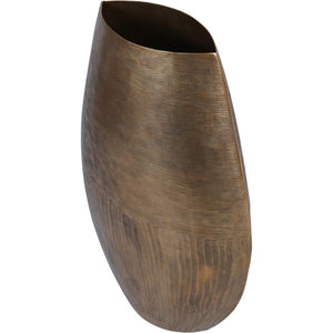 Southwold Textured Oval Brass Vase 80cm by Libra, image 3