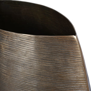 Southwold Textured Oval Brass Vase 80cm by Libra, image 4