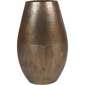 Southwold Textured Oval Brass Vase 80cm by Libra
