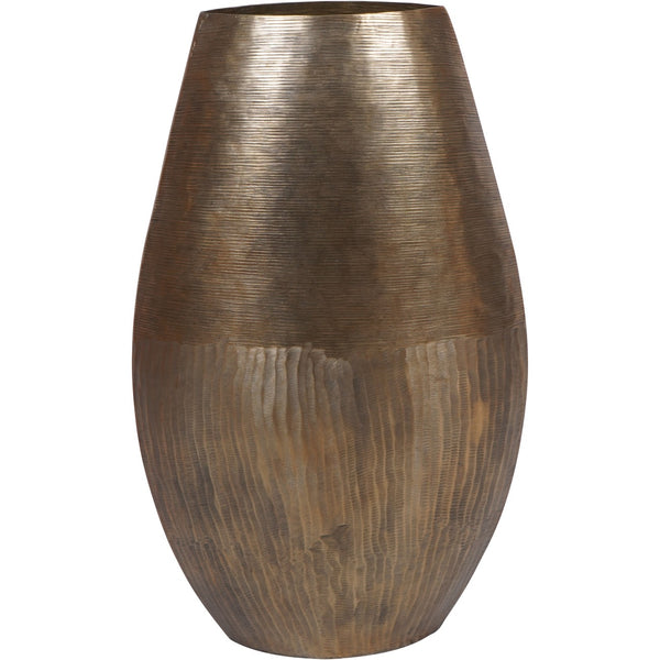 Southwold Textured Oval Brass Vase 80cm by Libra