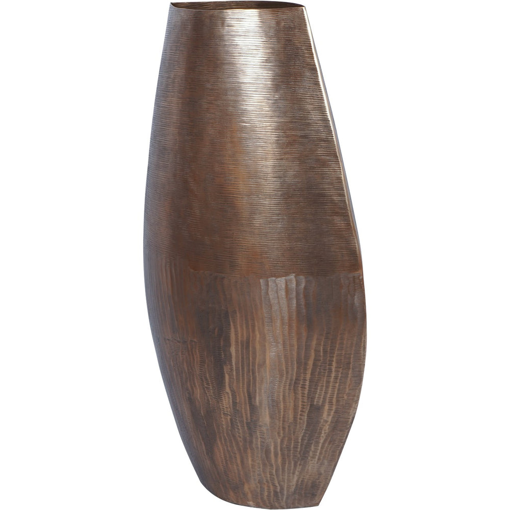 Southwold Textured Oval Brass Vase 100cm by Libra