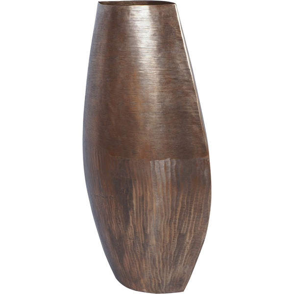Southwold Textured Oval Brass Vase 100cm by Libra, image 2