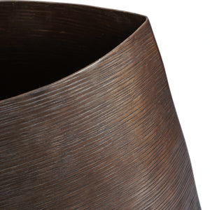 Southwold Textured Oval Brass Vase 100cm by Libra, image 4