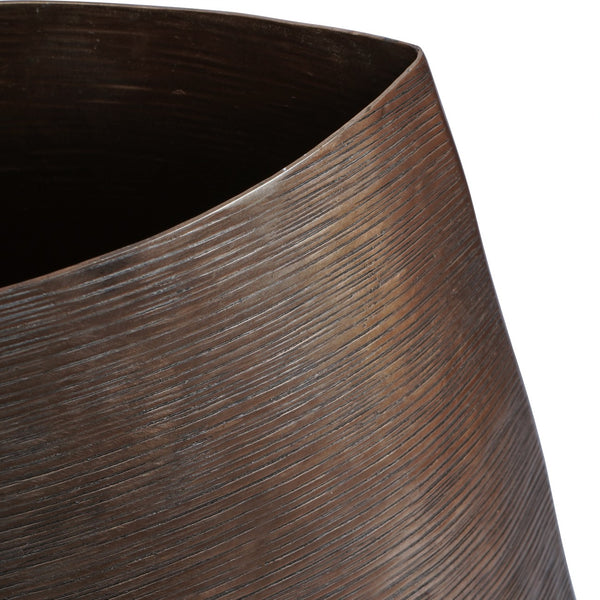 Southwold Textured Oval Brass Vase 100cm by Libra, image 4