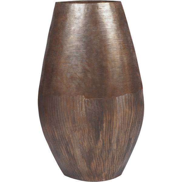 Southwold Textured Oval Brass Vase 100cm by Libra