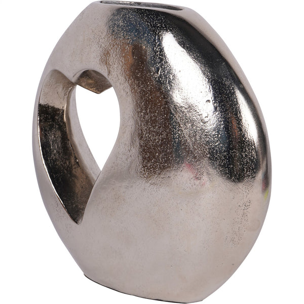 Esme Heart Cast Aluminium Vase by Libra, image 2