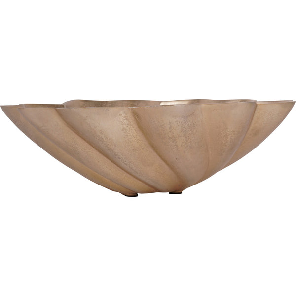 Marin Scallop Round Bowl Champagne Gold by Libra, image 3