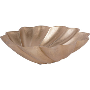 Marin Scallop Round Bowl Champagne Gold by Libra