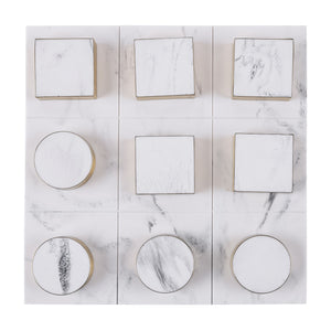 Jenkin White and Brass Noughts and Crosses Game by Libra, image 2