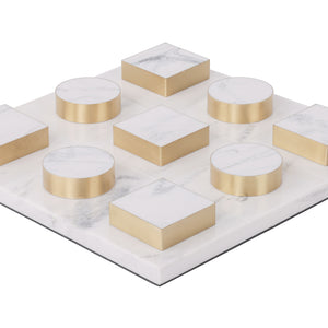 Jenkin White and Brass Noughts and Crosses Game by Libra, image 3