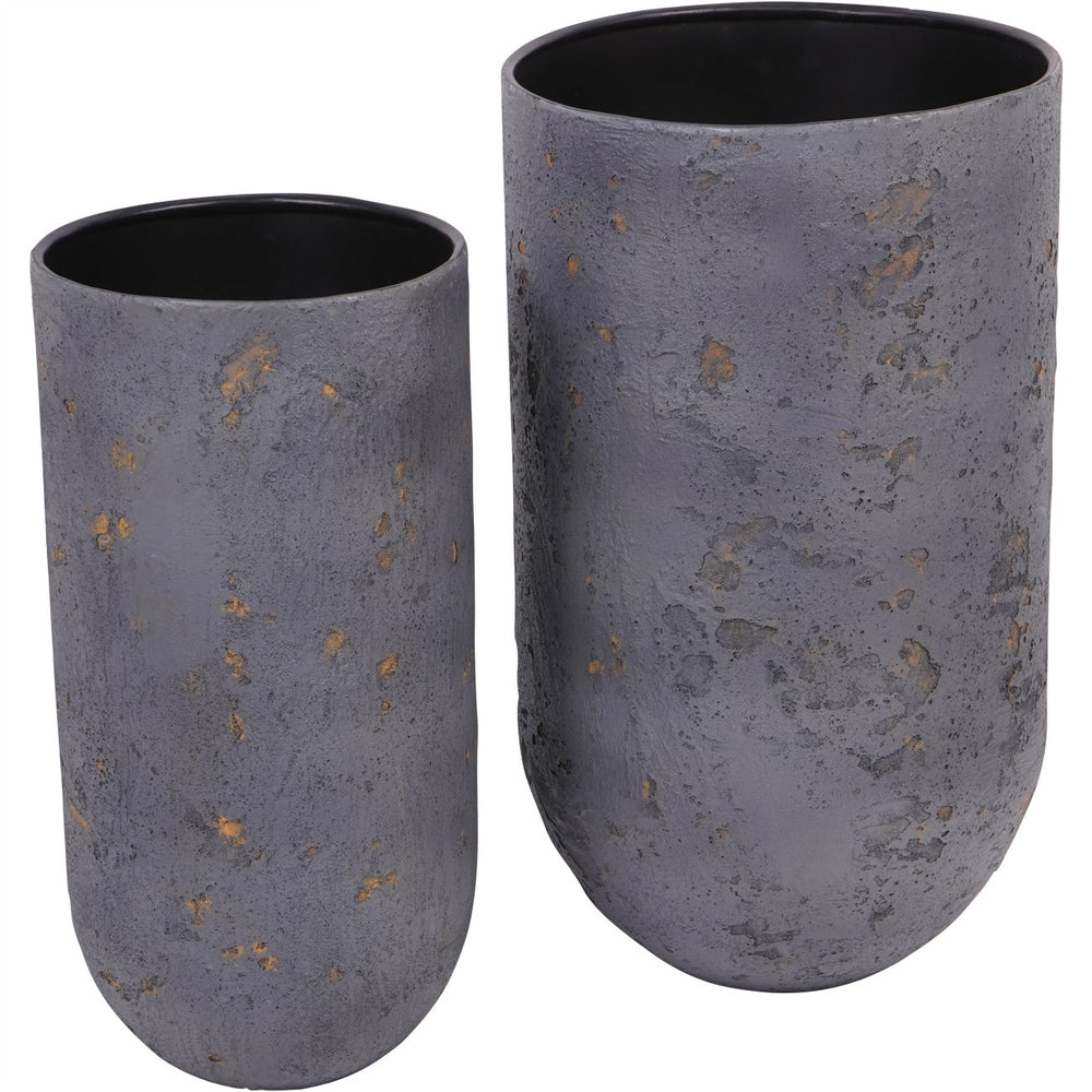 Volcano Set of Two Planters by Libra
