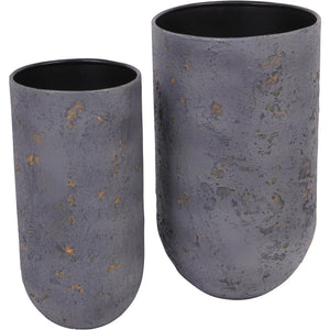Volcano Set of Two Planters by Libra