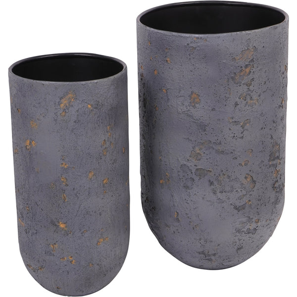 Volcano Set of Two Planters by Libra