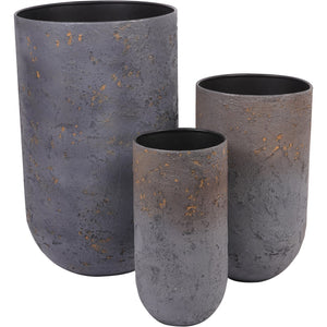 Volcano Set of Three Planters by Libra