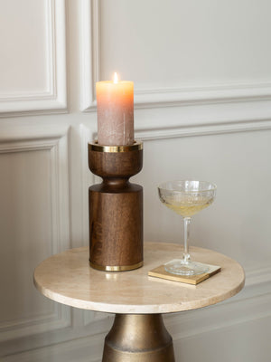 Amalfi Wooden Pillar Holder 23cm by Libra, image 5