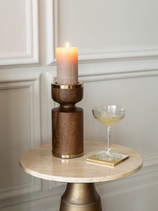 Amalfi Wooden Pillar Holder 23cm by Libra, image 5