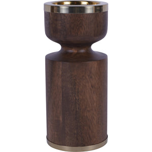 Amalfi Wooden Pillar Holder 23cm by Libra