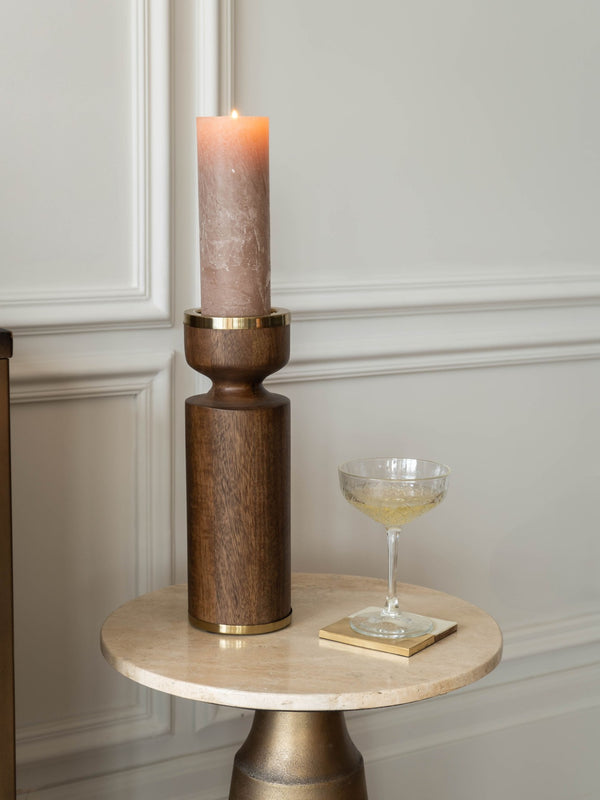 Amalfi Wooden Pillar Holder 31cm by Libra, image 5