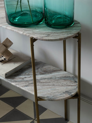 Toronto Marble Top and Base Console Table by Libra, image 4