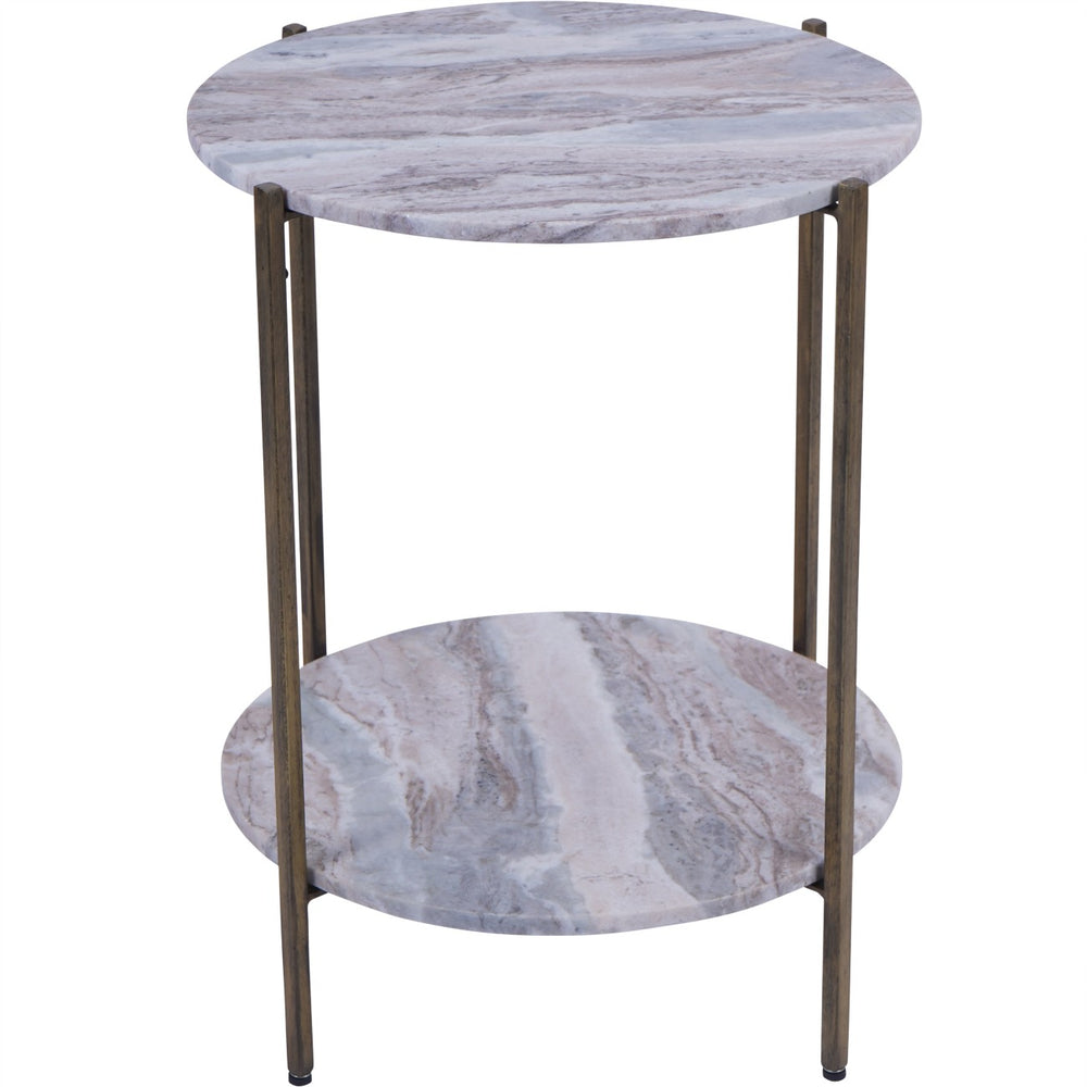 Toronto Marble Top and Base Side Table by Libra