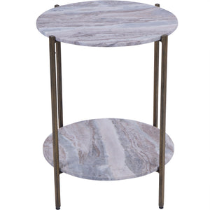 Toronto Marble Top and Base Side Table by Libra, image 2