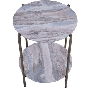 Toronto Marble Top and Base Side Table by Libra, image 3