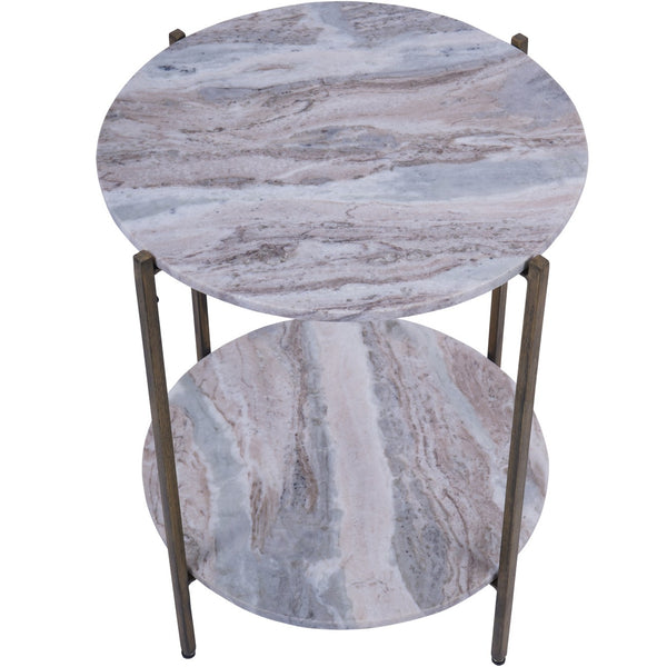 Toronto Marble Top and Base Side Table by Libra, image 3