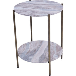 Toronto Marble Top and Base Side Table by Libra