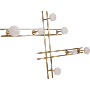 Genoa Iron and Marble Seven Hook Wall Hanger by Libra, image 2