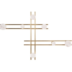 Genoa Iron and Marble Seven Hook Wall Hanger by Libra