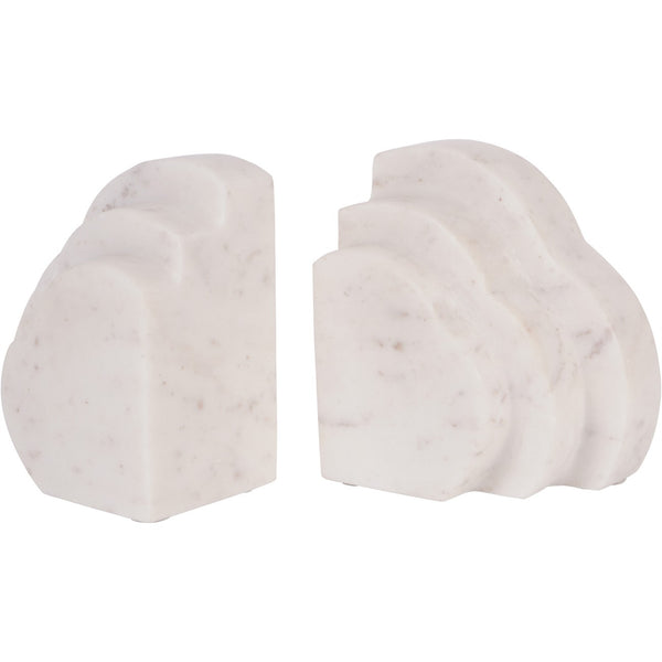 Genoa White Marble Cloud Bookends by Libra, image 3