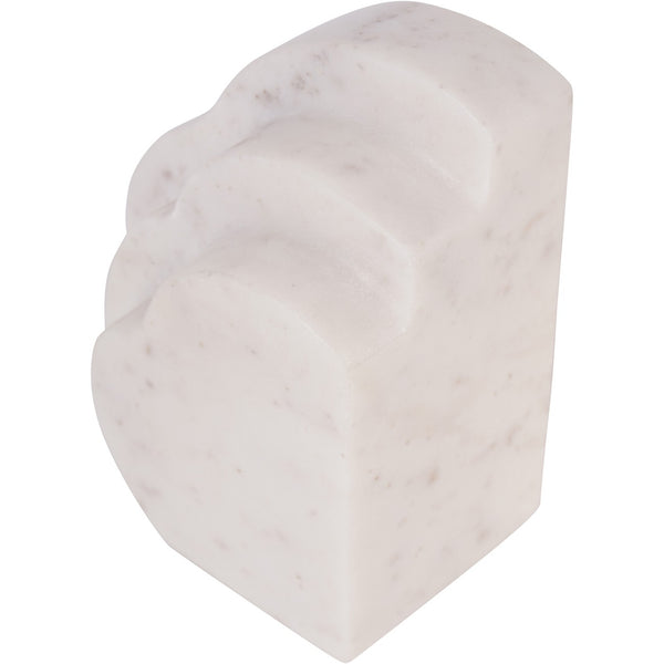 Genoa White Marble Cloud Bookends by Libra, image 4