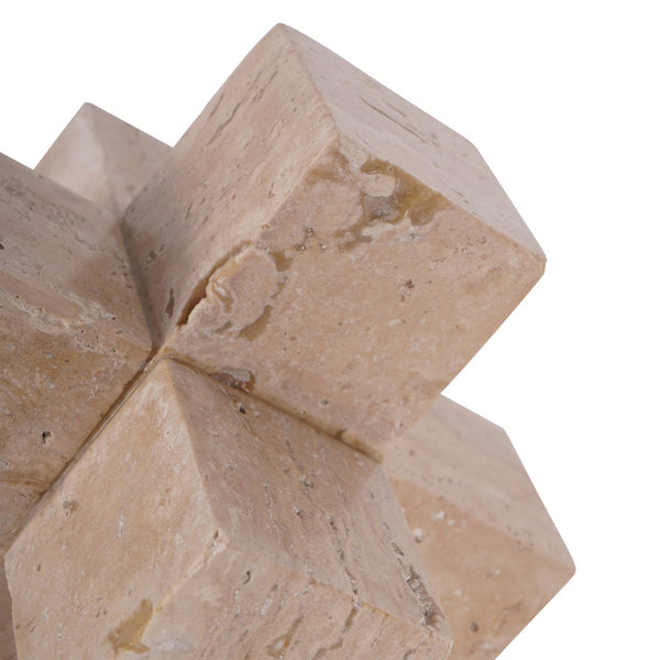 Catania Travertine Cross Sculpture by Libra, image 3