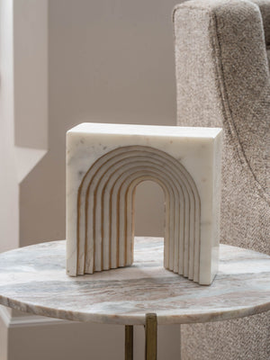 Genoa White Marble Decorative Sculpture by Libra, image 6