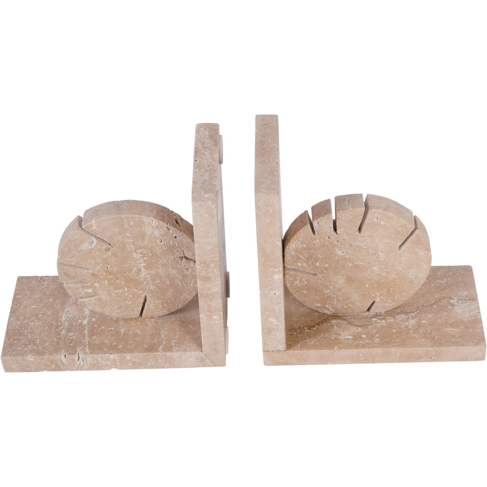 Catania Travertine Bookends by Libra