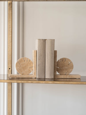 Catania Travertine Bookends by Libra, image 6