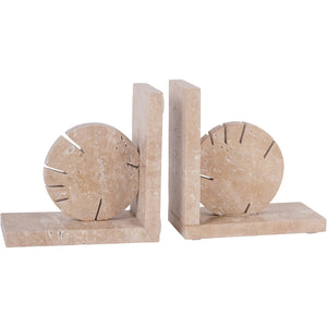 Catania Travertine Bookends by Libra