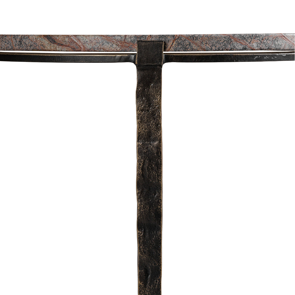 Leo Forest Brown Marble Coffee Table by Libra