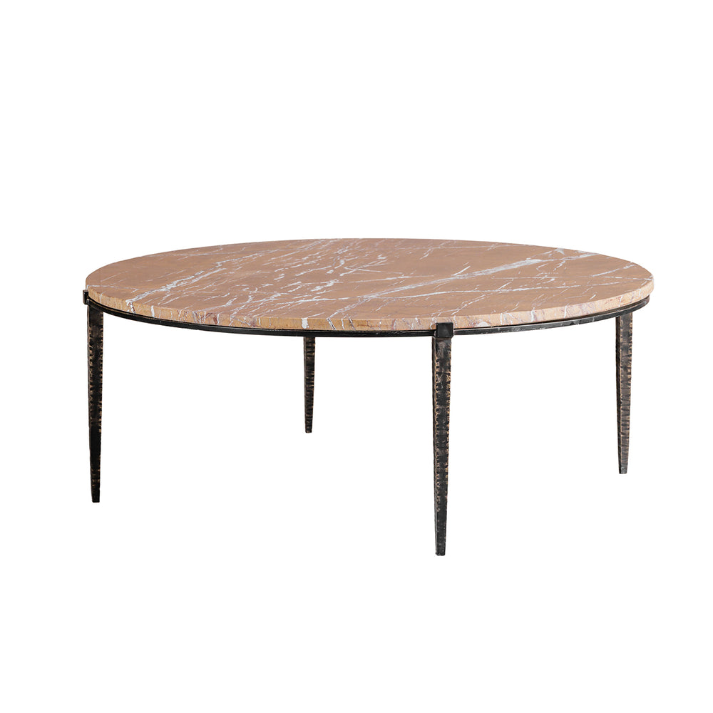 Leo Forest Brown Marble Coffee Table by Libra