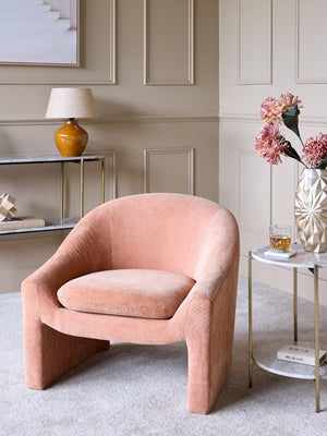 Rowley Chair in Blush Chenille by Libra, image 6
