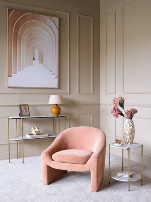 Rowley Chair in Blush Chenille by Libra, image 7