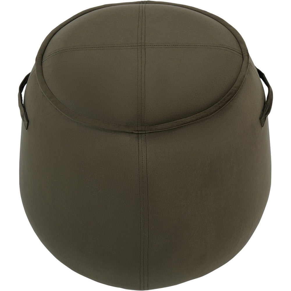 Bingham Velvet Stool in Green by Libra