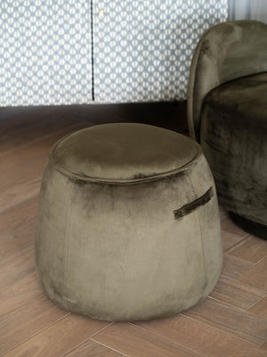 Bingham Velvet Stool in Green by Libra, image 6