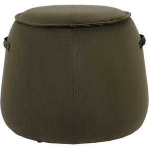 Bingham Velvet Stool in Green by Libra