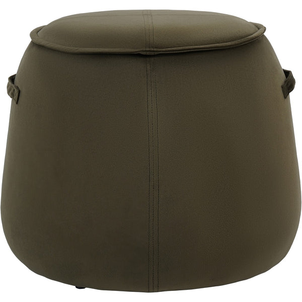 Bingham Velvet Stool in Green by Libra