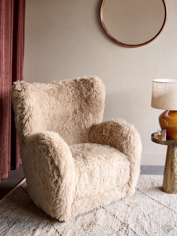 Wallace Faux Sheepskin Armchair by Libra, image 6
