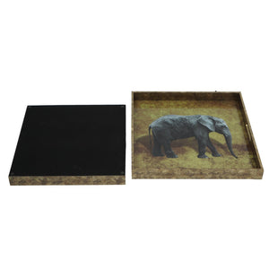 Elephant Decorative Set of 2 Nesting Trays by Libra, image 3