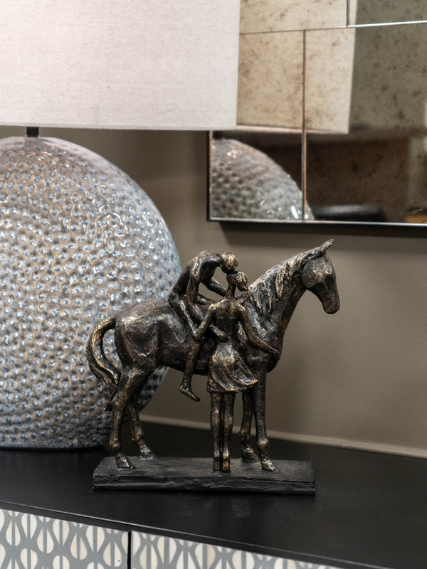 Kissing Couple with Horse Sculpture by Libra, image 6