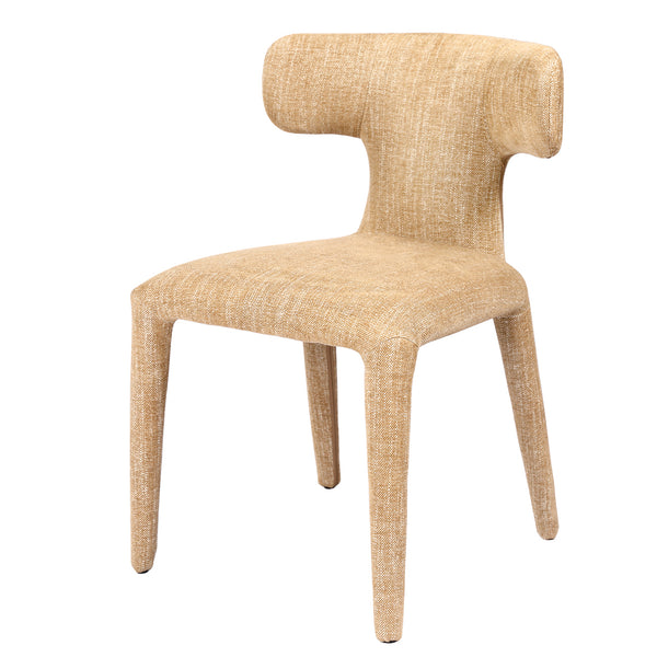 Milo Pair of Upholstered Dining Chairs in Wheat by Libra, image 2