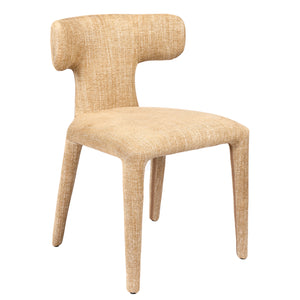Milo Pair of Upholstered Dining Chairs in Wheat by Libra, image 3